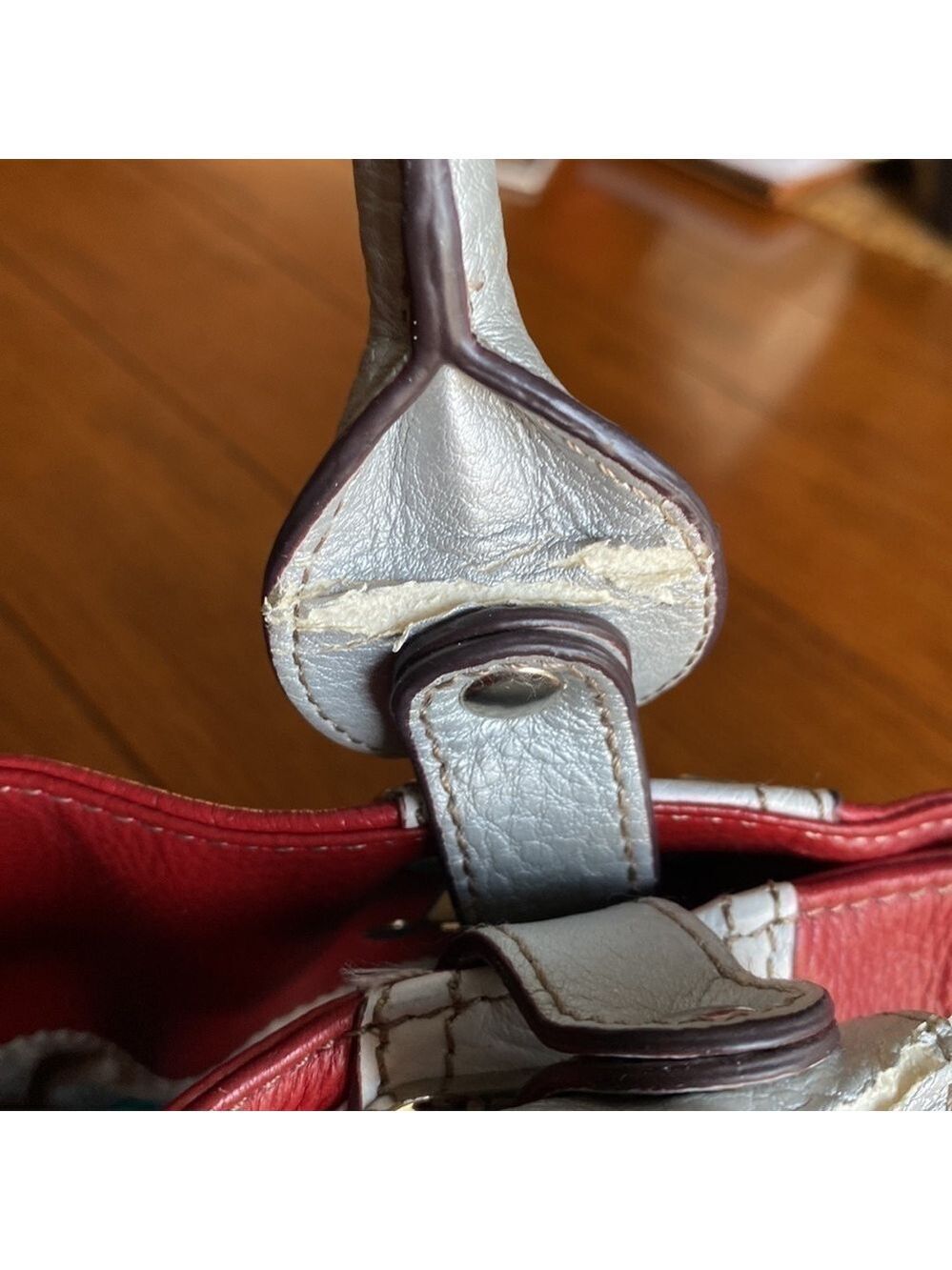 TIGNANELLO stylish Red white stripes 💯 leather 🎉Host Pick 7/22 🎉 - Picture 5 of 10